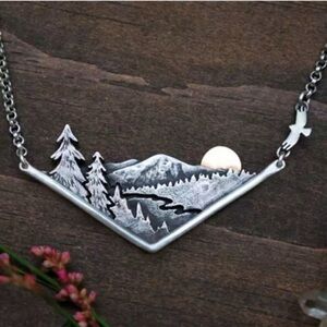 “Adventure Within” Nature Mountain Forest Necklace
